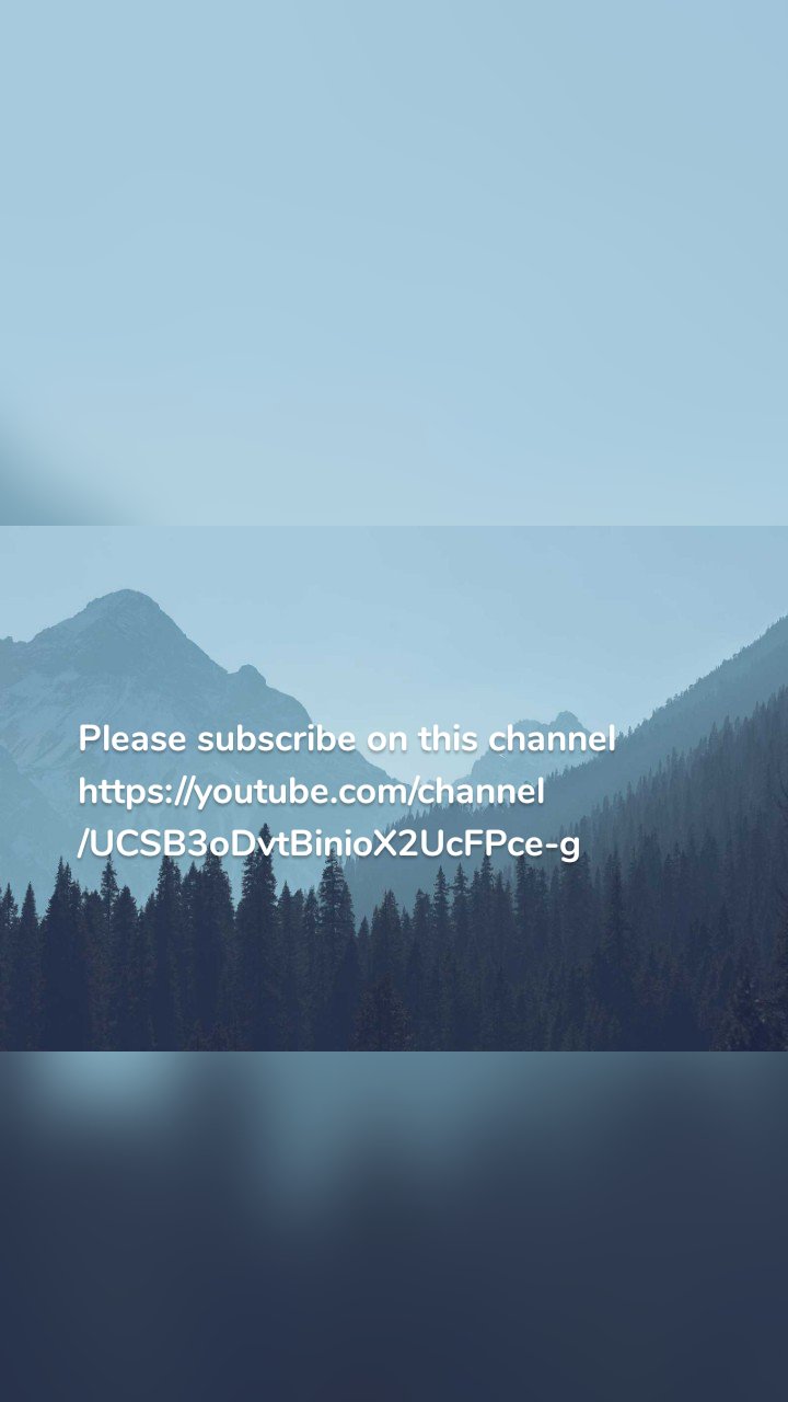 Please subscribe on this channel
https://youtube.com/channel/UCSB3oDvtBinioX2UcFPce-g